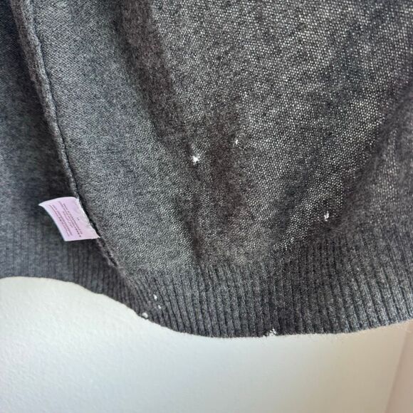 Charter Club 100% Cashmere Gray Open Front Cardigan Duster Size 1X - Picture 4 of 10